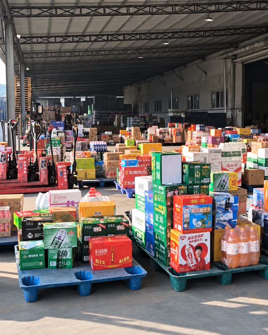 仓内托盘与快消品集货场景